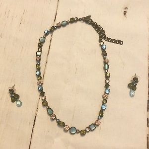 Sorrelli crystal necklace and earrings set